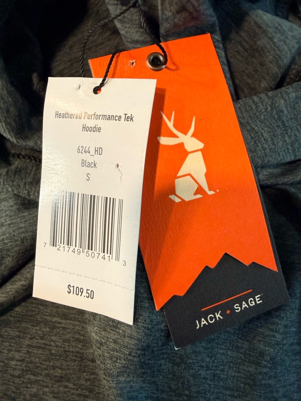 Jack + Sage NWT Performance Hoodie Gray Small Athletic Pullover - Picture 8 of 10